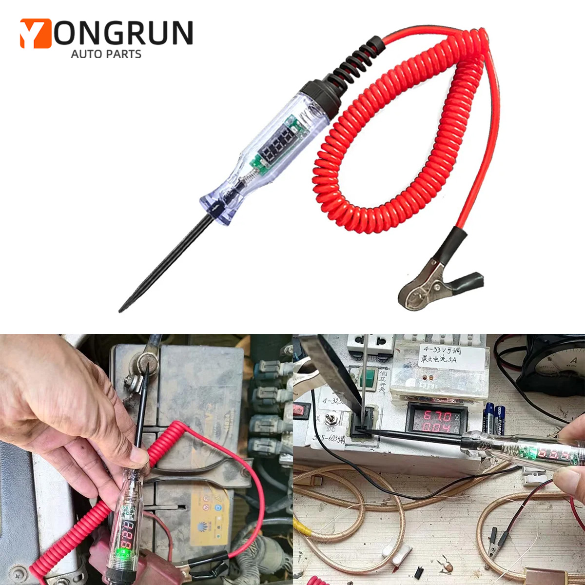 Car Diagnostic Tool - 6V-24V/5V-90V Otomotiv Devre Test Cihazı Dijital